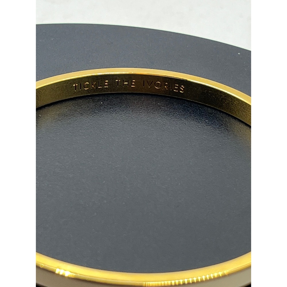 Kate Spade NY Tickle the Ivories Ivory
Enamel 12k gold-plate Bangle Bracelet - Picture 3 of 12